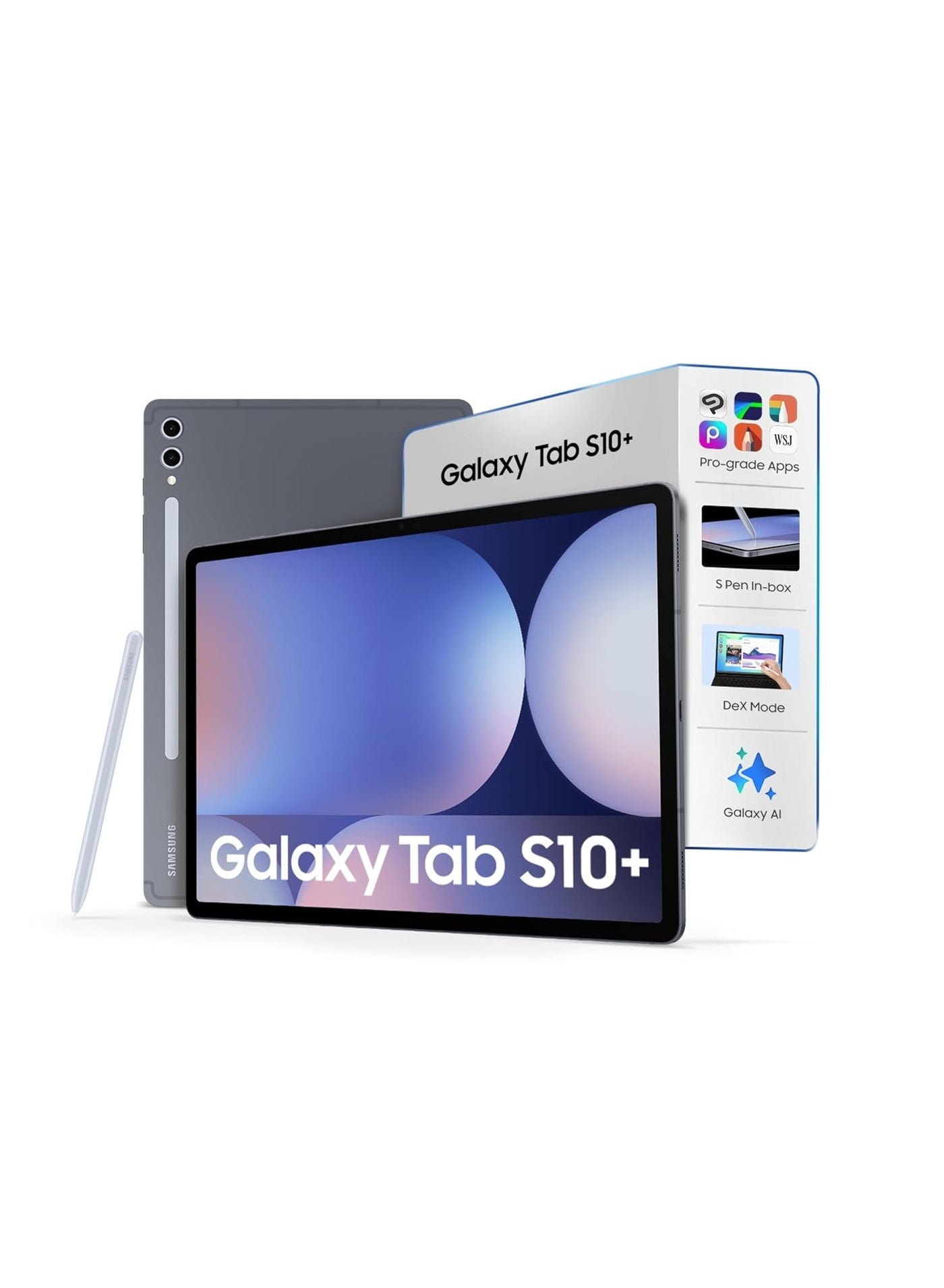 Compare Galaxy Tab S10 Plus Smartchoice, S Pen inBox, 31.5 cm 12.4 inch Dynamic AMOLED 2X Display, 12 GB RAM, 256 GB Storage, WiFi + 5G Tablet,Moonstone GraySMX826B at KSA Price