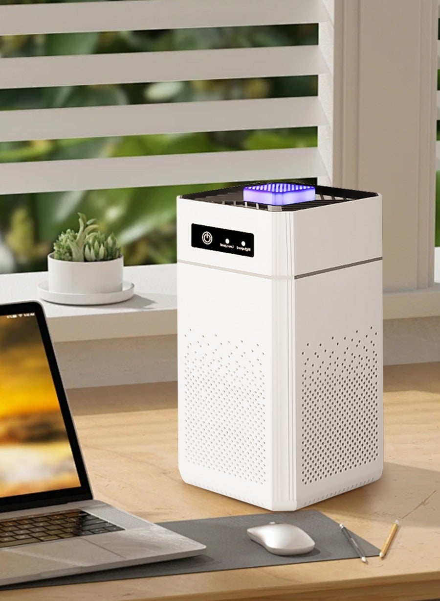 Compare Portable Mini Air Purifier for Bedroom & Office  34dB Quiet Sleep Mode, H13 True HEPA Filter, CADR 500m³h, 360° Air Intake, Aromatherapy Function, Removes Smoke, Allergies & Pet Dander at KSA Price