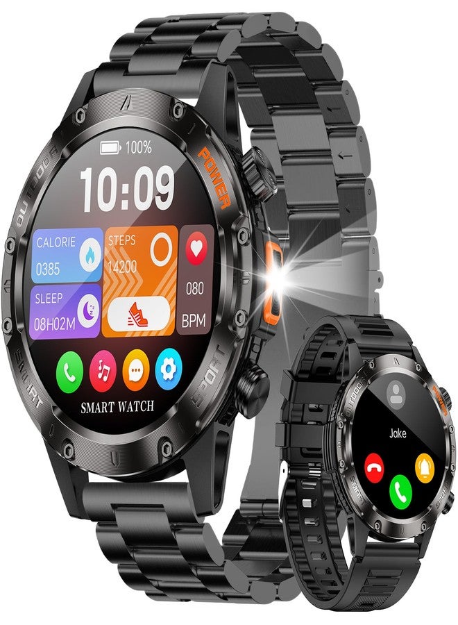 Compare BRUBOSES Smart Watches for Men, Bluetooth Call Military Smart Watch, Waterproof Fitness Tracker Tactical Watch for AndroidBlack at KSA Price