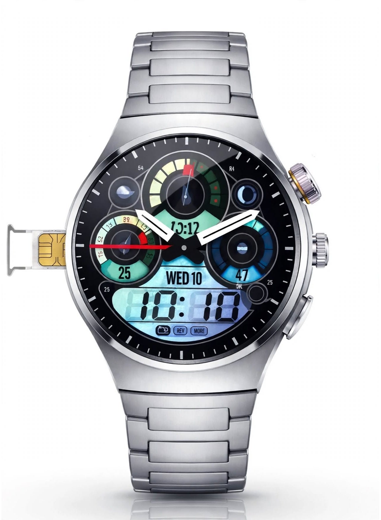 Compare N61 5G Smart Watch AMOLED Display Bluetooth Calling Fitness Tracker with 3 Straps, Premium Metal & Silicone Bands, Sports Watch for Android & iOS silver at KSA Price