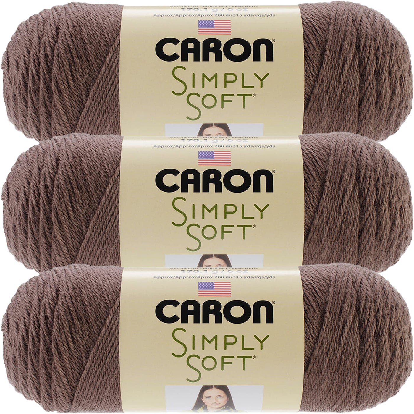 Compare Caron Simply Soft Yarn Solids 3Pack Taupe H970039783 at KSA Price