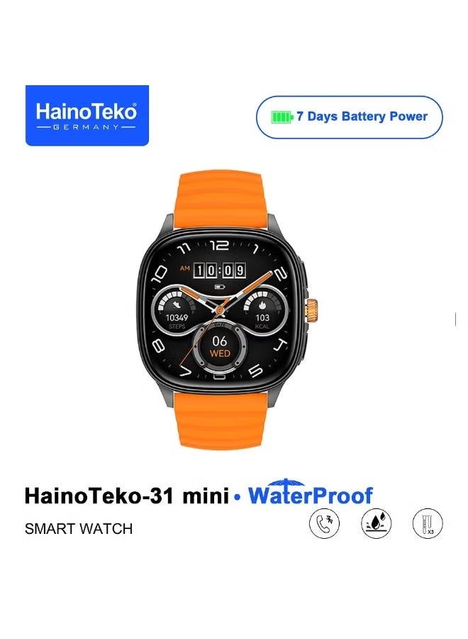 Compare Hainoteko31 Mini Waterproof Smartwatch with AMOLED Display, Bluetooth Calling, and 3 Interchangeable Straps  Haino Teko at KSA Price