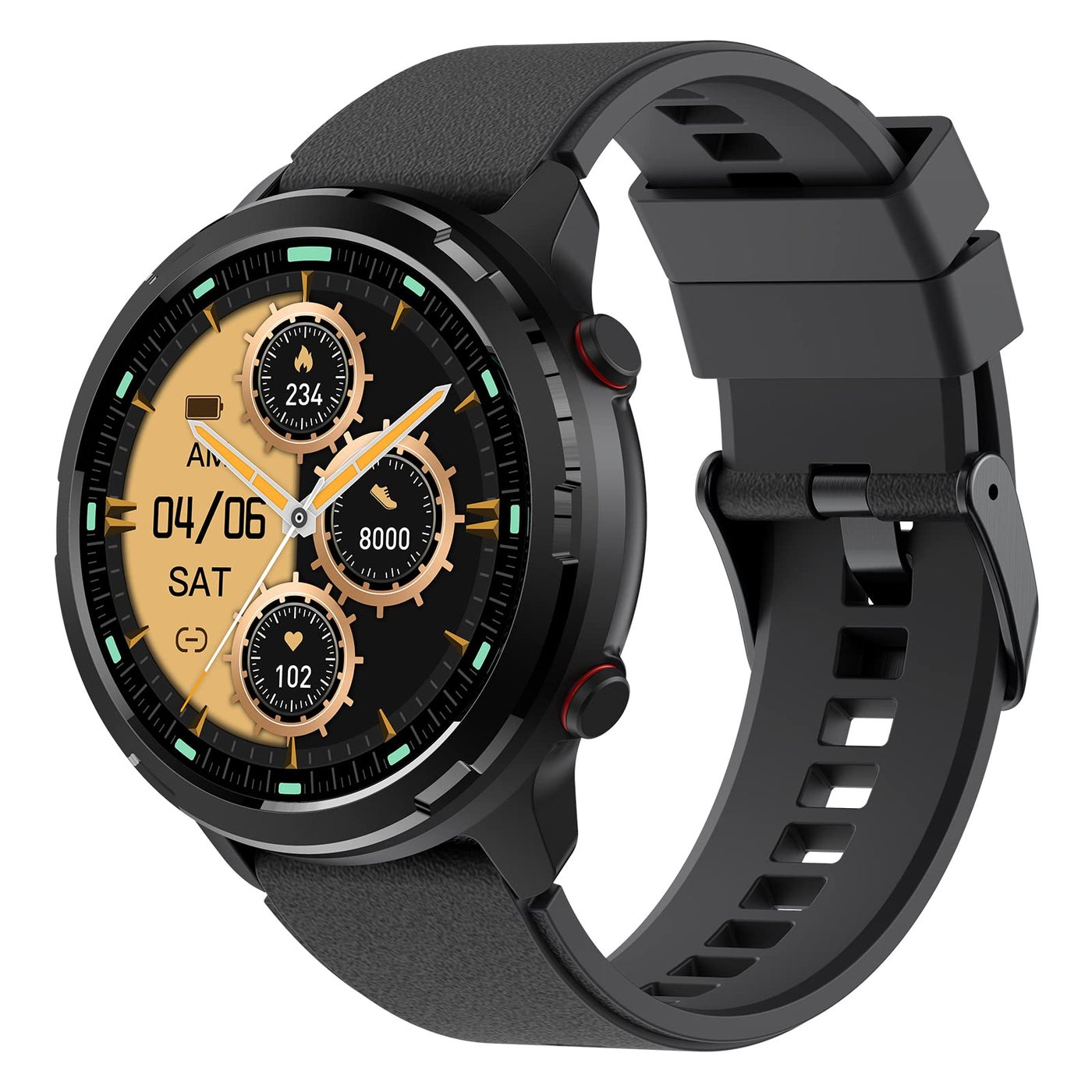 Compare SKG Smart Watch,Rugged Outdoor Watch with GPS, Fitness Tracker with Heart Rate, SpO2, Sleep Monitor, IP68 Waterproof, MultiSports, 3Axis Compass,Blood Oxygen,1.32Screen Android iOS,Gift,V9C at KSA Price