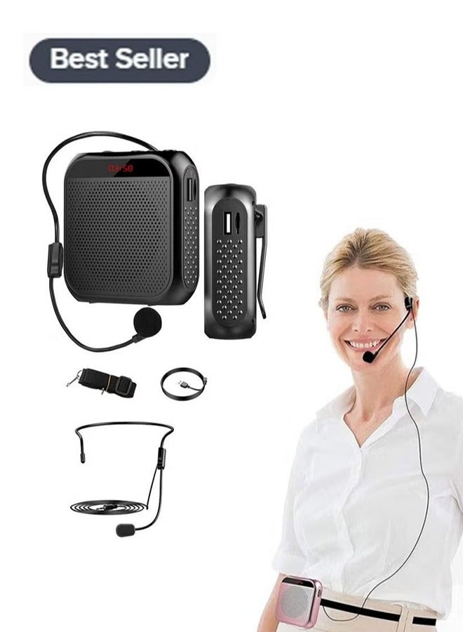 Voice Amplifier with Wired Microphone Headset Portable…