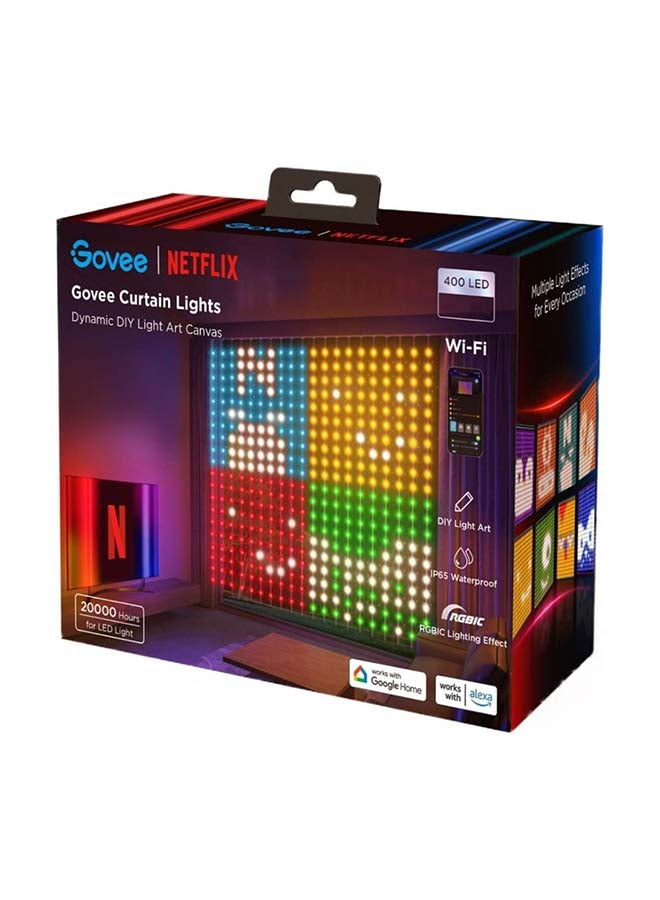 Compare Govee Netflix RGBIC Indoor Curtain Lights 400 LED at KSA Price