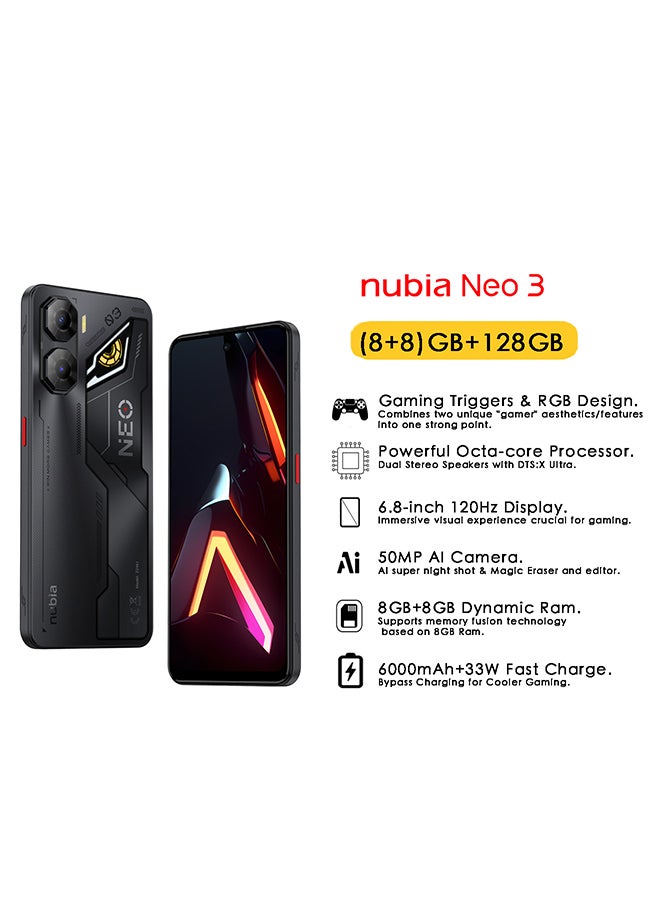 Neo 3 Dual SIM Shadow Black 8GB+8GB RAM…