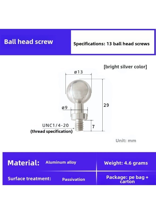 13 15/17/20/25 Aluminum Alloy 1/4 Screw Ball…