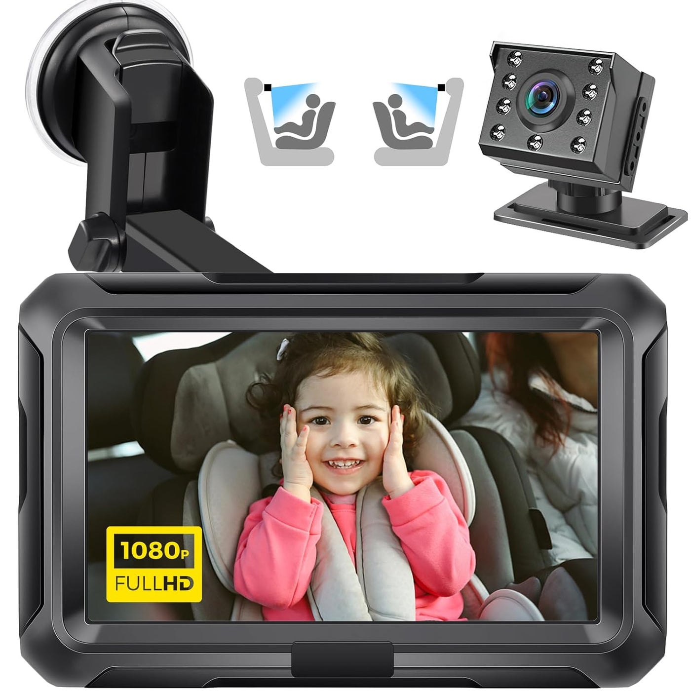Zacro 1080P Baby Car Camera 43 Baby Camera for…