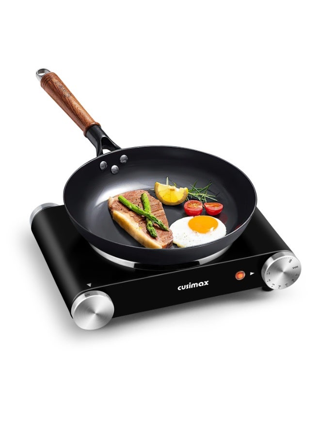 Compare Electric Single Hot Plate, 1500W, Cast Iron Heating Plate, Compatible for All Cookwares, Adjustable Thermostat at KSA Price