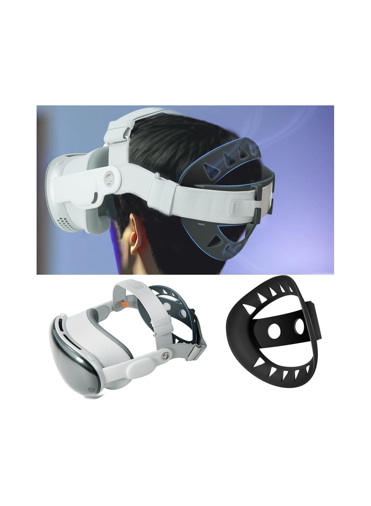 VR Head Strap Pad, TPU Comfort Soft Head Strap…