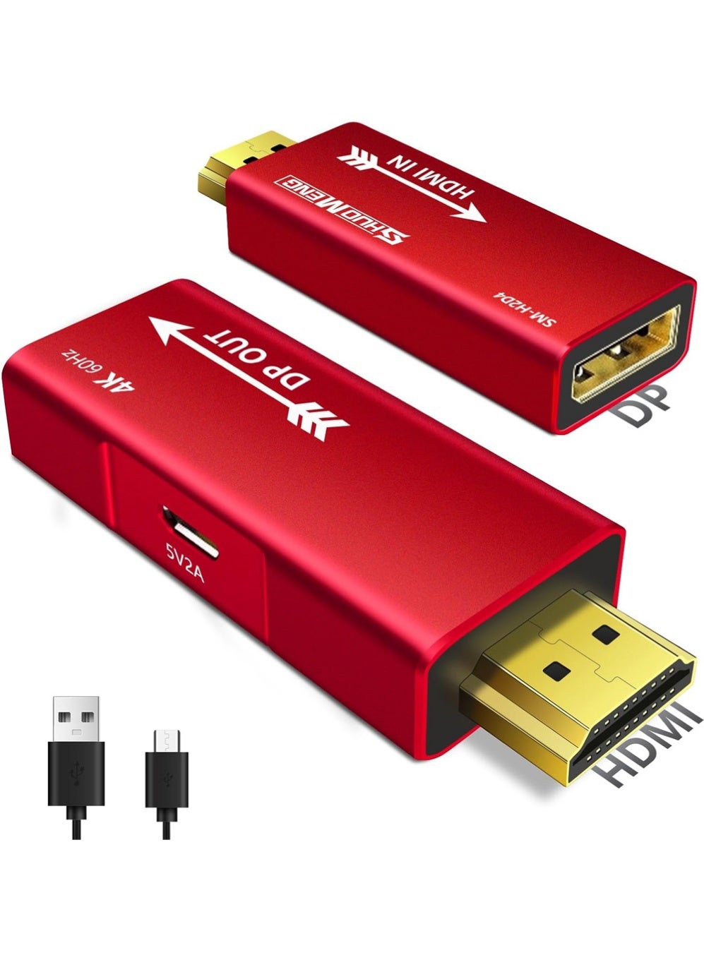 Compare 1Pcs HDMI to DisplayPort Adapter, 4K@60Hz, 1080p@120Hz, HDMI computer to DP monitor Converter with usb power, Compatible with, Laptop, AMD, NVIDIA, PS5, Xbox, Graphics Card, Aluminium case at KSA Price