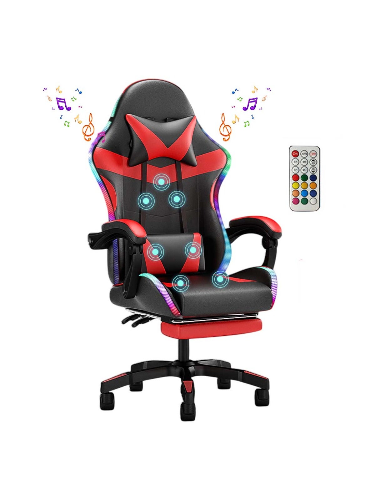 Huitich Ergonomic Gaming Chair with Retractable Footrest,…