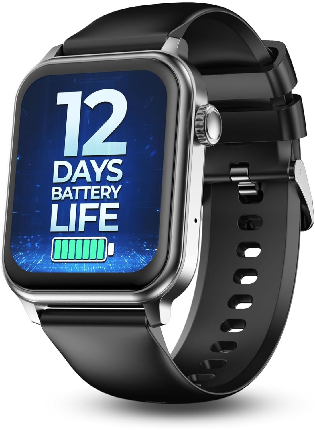 Compare Pebble Ultra Life Smart Watch for Men and Women, 1.83 True HD Display, 12Day Battery Life, 6000mAh Battery, Advanced Bluetooth Calling, 100+ Sports Modes, Fitness Tracker, Water Resistant, Jet Black at KSA Price