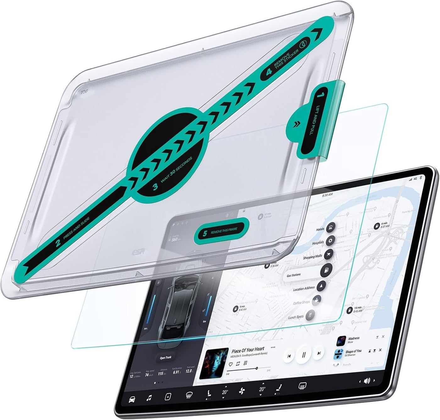 ESR Tempered Glass Screen Protector for Tesla…