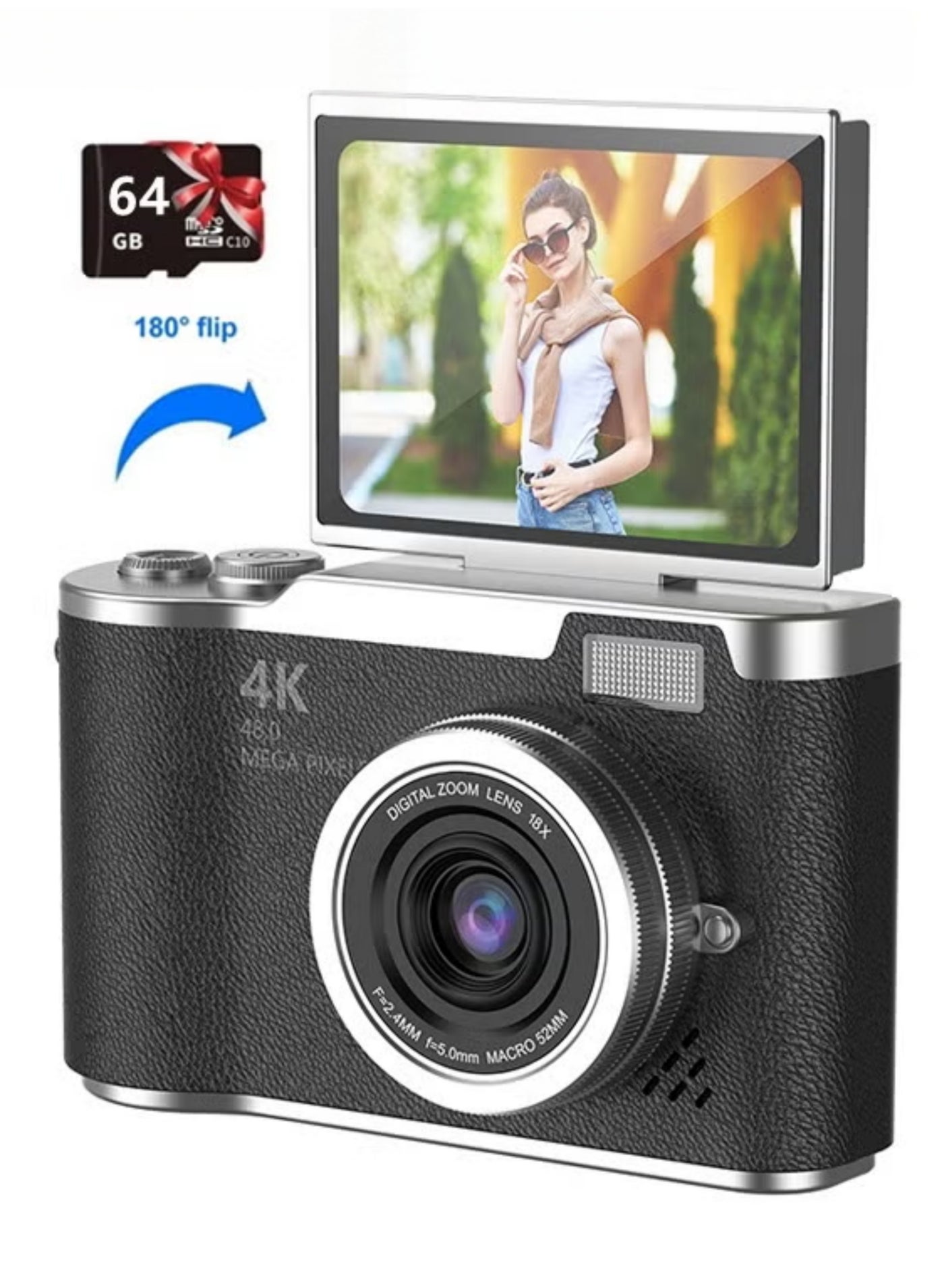 4k CCD Digital Zoom Student Digital Camera 48MP Portable…