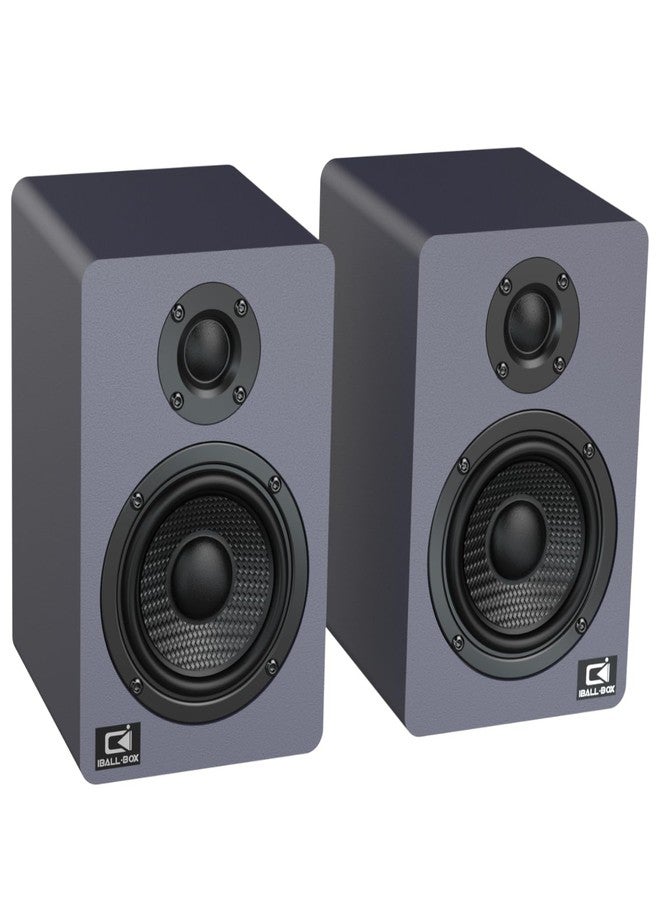 Compare IBALL·BOX Harmony H2 60 W HiFi Desktop Speakers  CarbonFiber Woofer & SilkDome Tweeter, BluetoothUSBCOpticalAUX Pair Slate Blue at KSA Price