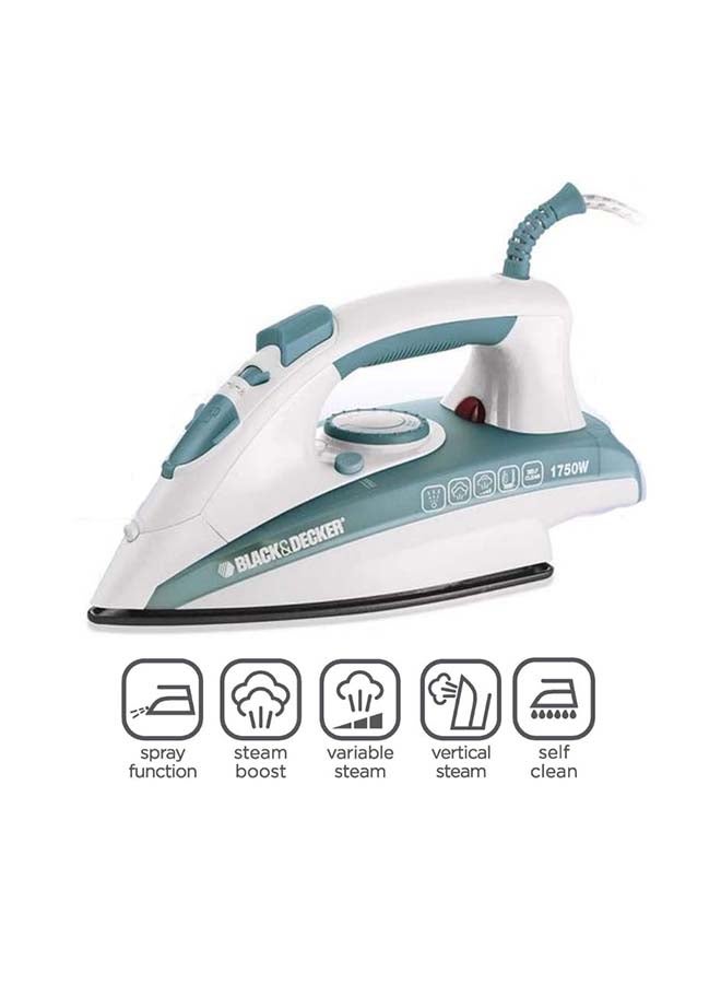 Steam Iron, Ceramic Coated Soleplate, Anti-Calc Drip,…