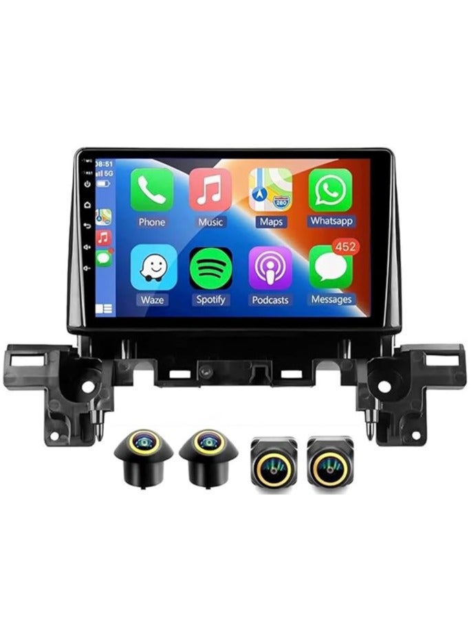 Compare Android Car Stereo for Mazda CX5 20172023 4GB RAM 64GB ROM Support Carplay, MLink WiFi BT, Radio GPS, 9 Inch IPS.QLED Touch Screen, Fast interface with 360D Camera Included at KSA Price