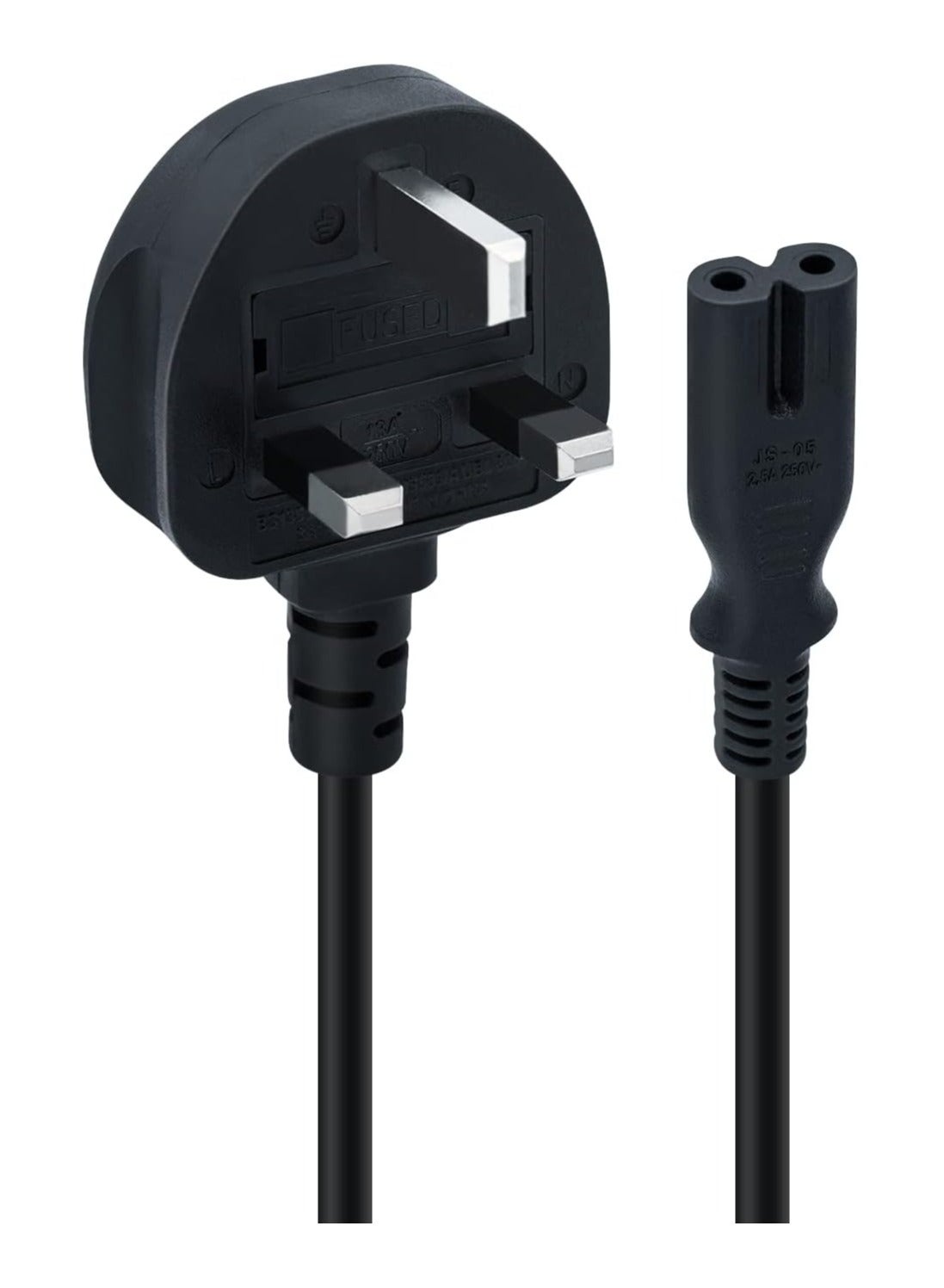 Compare 3M UK Power Cable IEC320C7 to BS 1363 C7 Figure 8 Power Lead, PS4 Power Cable, Kettle LeadPower Cord compatible with Samsung LG Philips Toshiba TVPrinterPS4PS3PS5 at KSA Price