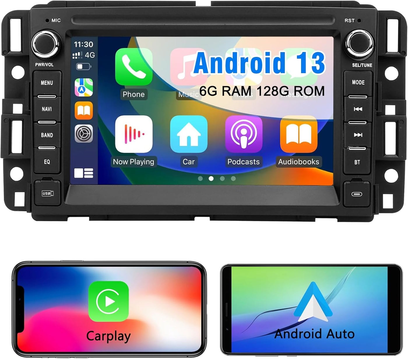 Compare Gdienty Car Stereo Radio for Chevrolet Silverado Tahoe GMC Sierra Yukon  Android 13, 6GB RAM, 128GB Storage, 7 Inch Touchscreen with CarPlay and Android Auto at KSA Price