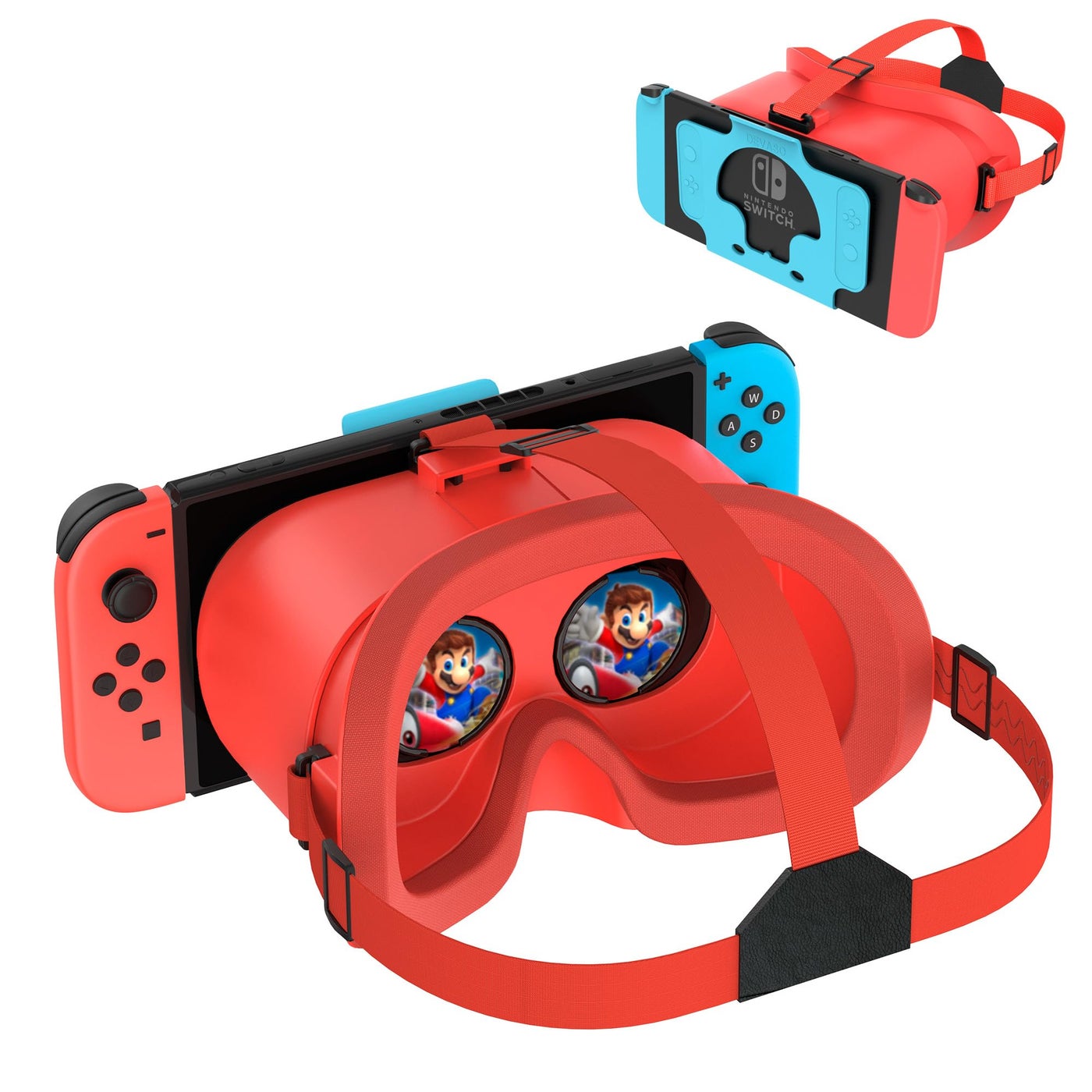 Compare DEVASO Upgraded VR Headset for Nintendo Switch Switch OLED Switch Virtual Reality Glasses with Adjustable HD Lenses and Comfortable Head Strap Labo VR Kit 3D Goggles for Switch Accessories at KSA Price