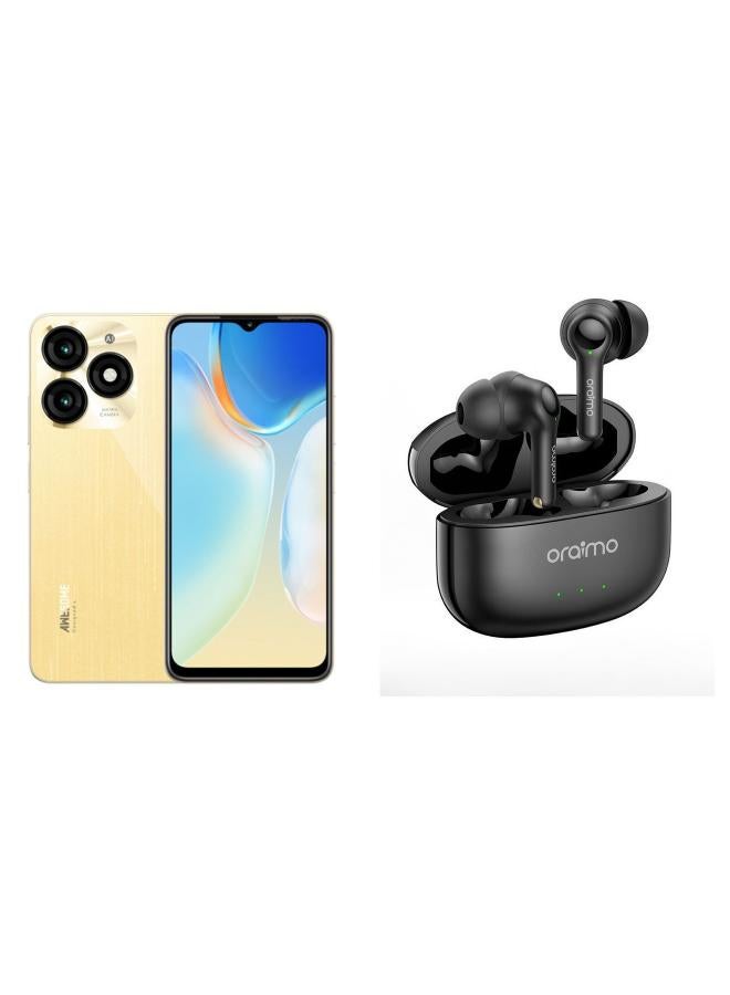 Compare ITEL A70 Dual SIM Brilliant Gold 4+8GB RAM 256GB 4G with free gift Oraimo FreePods 3C ENC Calling Noise Cancellation Long Playtime True Wireless Earbuds Black at KSA Price