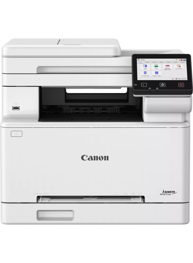 Compare iSENSYS MF667Cdw MultiFunction Colour Laser Printer white at KSA Price