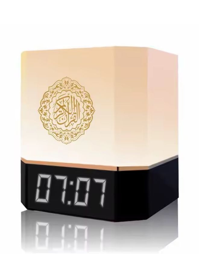 Compare Equantu Quran Speaker QB303 with Remote Control and APP Control, Multicolor Changing Azan Bluetooth Speaker, Night Light MP3 Music Player, 16 Reciters and 16 Translations With Digital Time Display at KSA Price