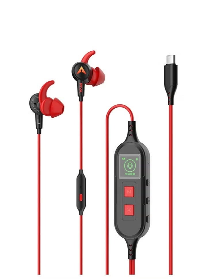 PIVA S6PRO-R Type-C Gaming Headset Built-in LED…