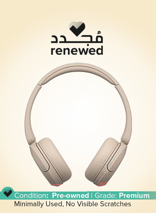 Compare Renewed  WHCH520 Wireless Bluetooth On Ear With Mic For Phone Call  Beige at KSA Price