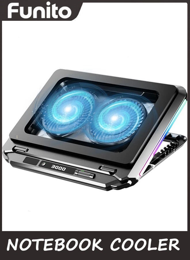 Gaming Laptop Cooling Pad with Twin Turbo Pressure…