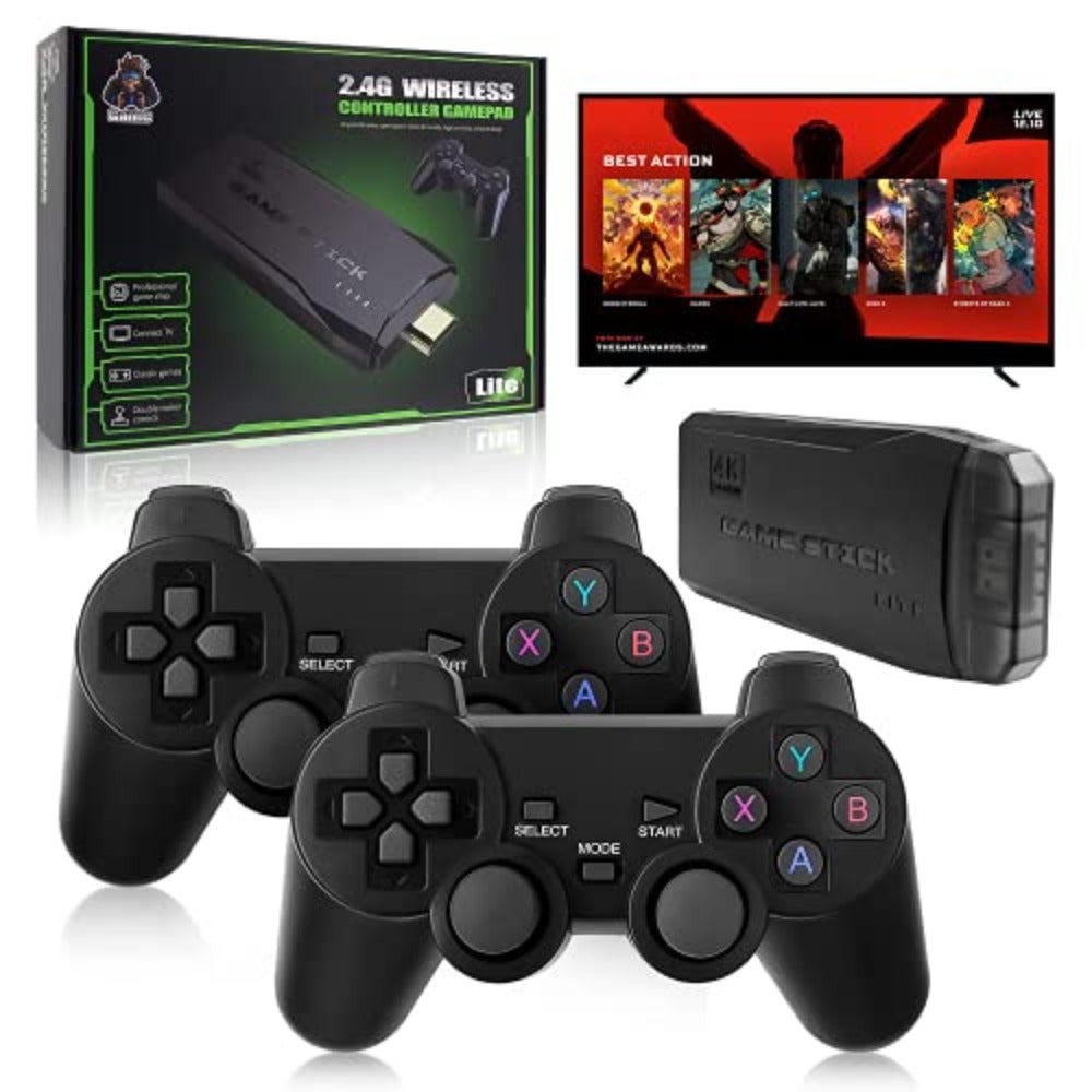 Compare Retro gaming console for TV use, ABS plastic body, black color, plugandplay HDMI output with 3500 builtin games and 9 emulators at KSA Price