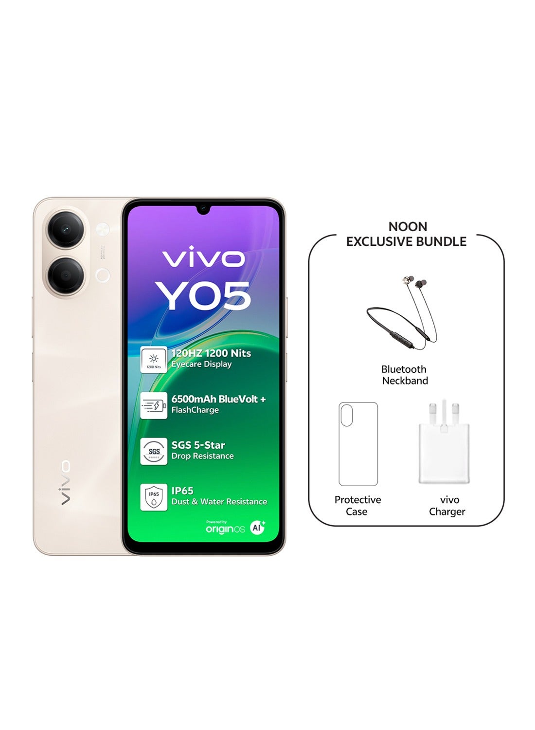 Y05 4G AI Dual SIM Gold 4GB RAM…