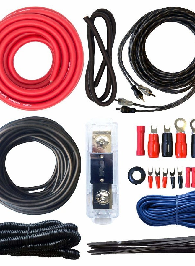 Compare 4 Gauge Oxygen Free Copper AWG Amplifier Install Kit Complete Amp Wire at KSA Price