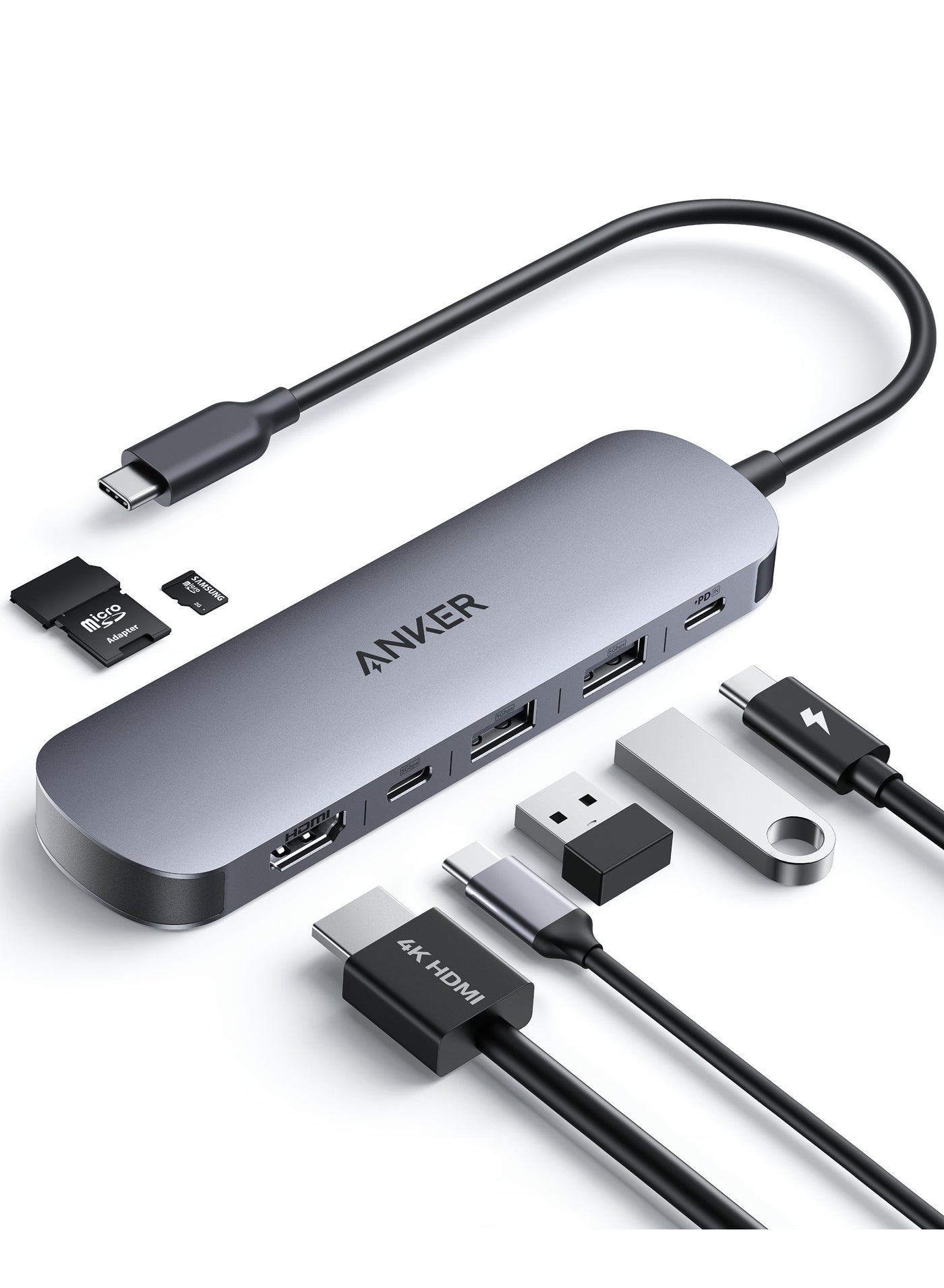 Anker USB C Hub, 7-in-1 Multi-Port USB Adapter…
