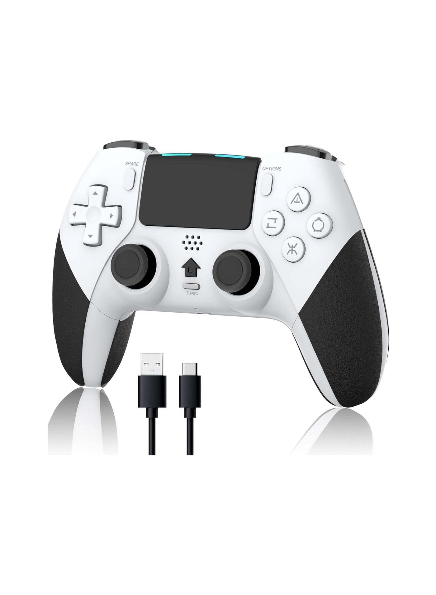 Compare Wireless Pro Controller Compatible with PS4 PS4 ProPS4 Slim Console, Gaming Remote with Builtin 800mAh Rechargeable Battery, Precise Joystick, Audio, Turbo, Advanced Buttons Programming at KSA Price