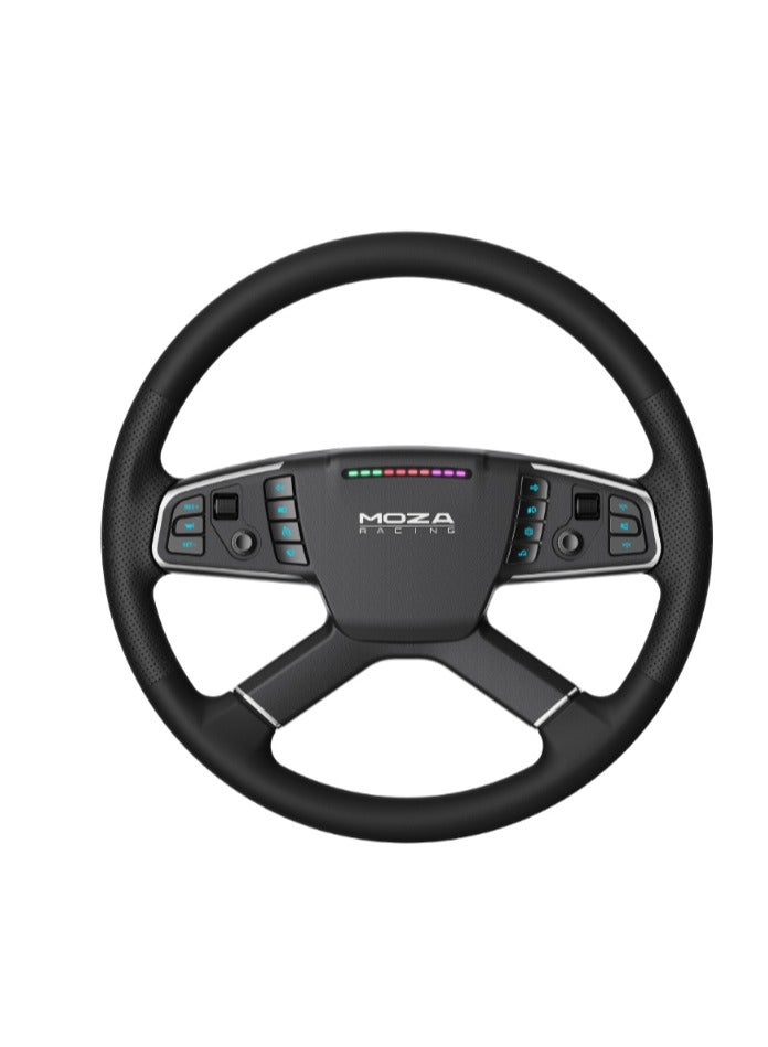 Compare MOZA TSW Truck Steering Wheel – 400mm, Leather Grip, Aluminum Frame, PC Compatible at KSA Price
