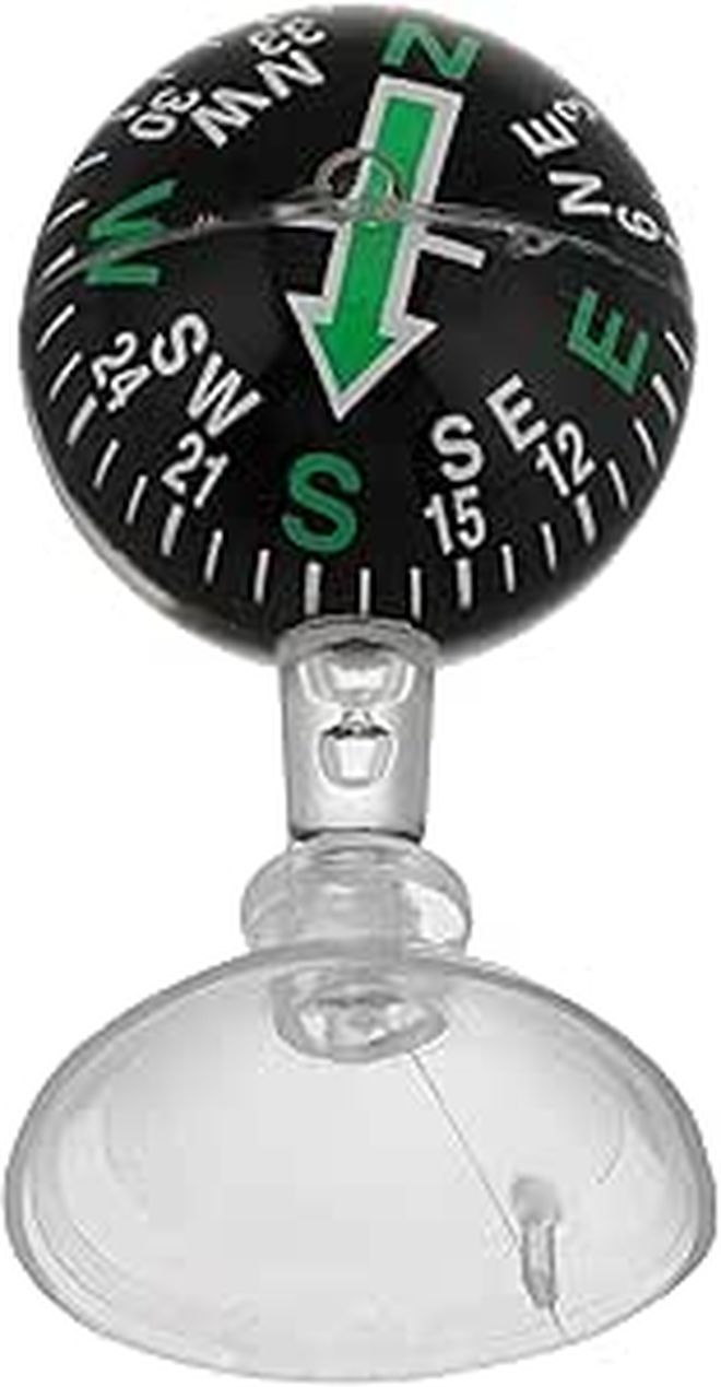 Plastic Suction Cup Mini Dashboard Compass 38mm…