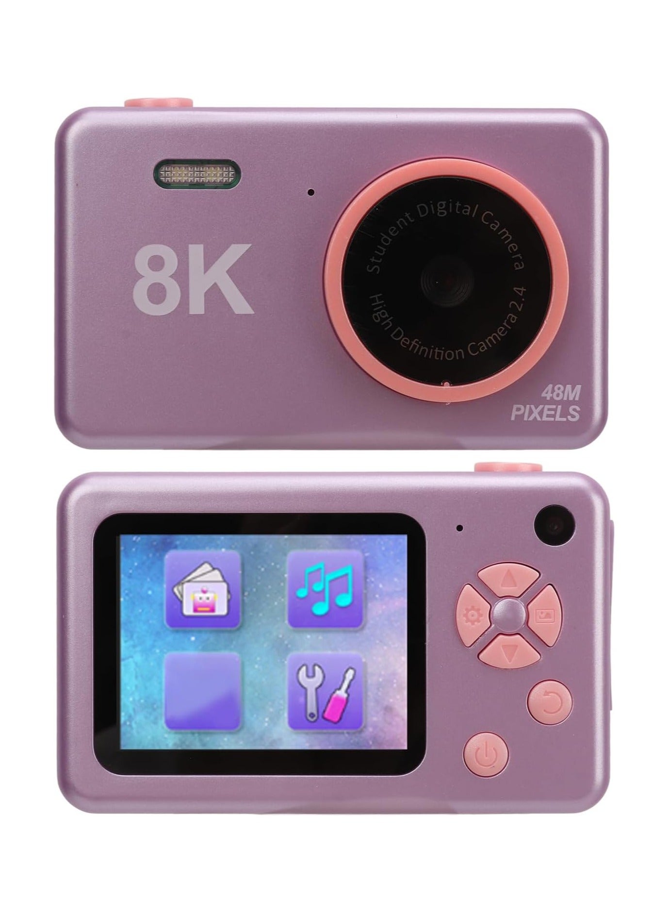 Compare 8K Kids Digital Camera – 48MP Dual Lens Children’s Selfie Camera with 2.4 IPS Screen, 26 Cute Frames & Video Recording, Ideal Birthday Gift for Boys & Girls at KSA Price