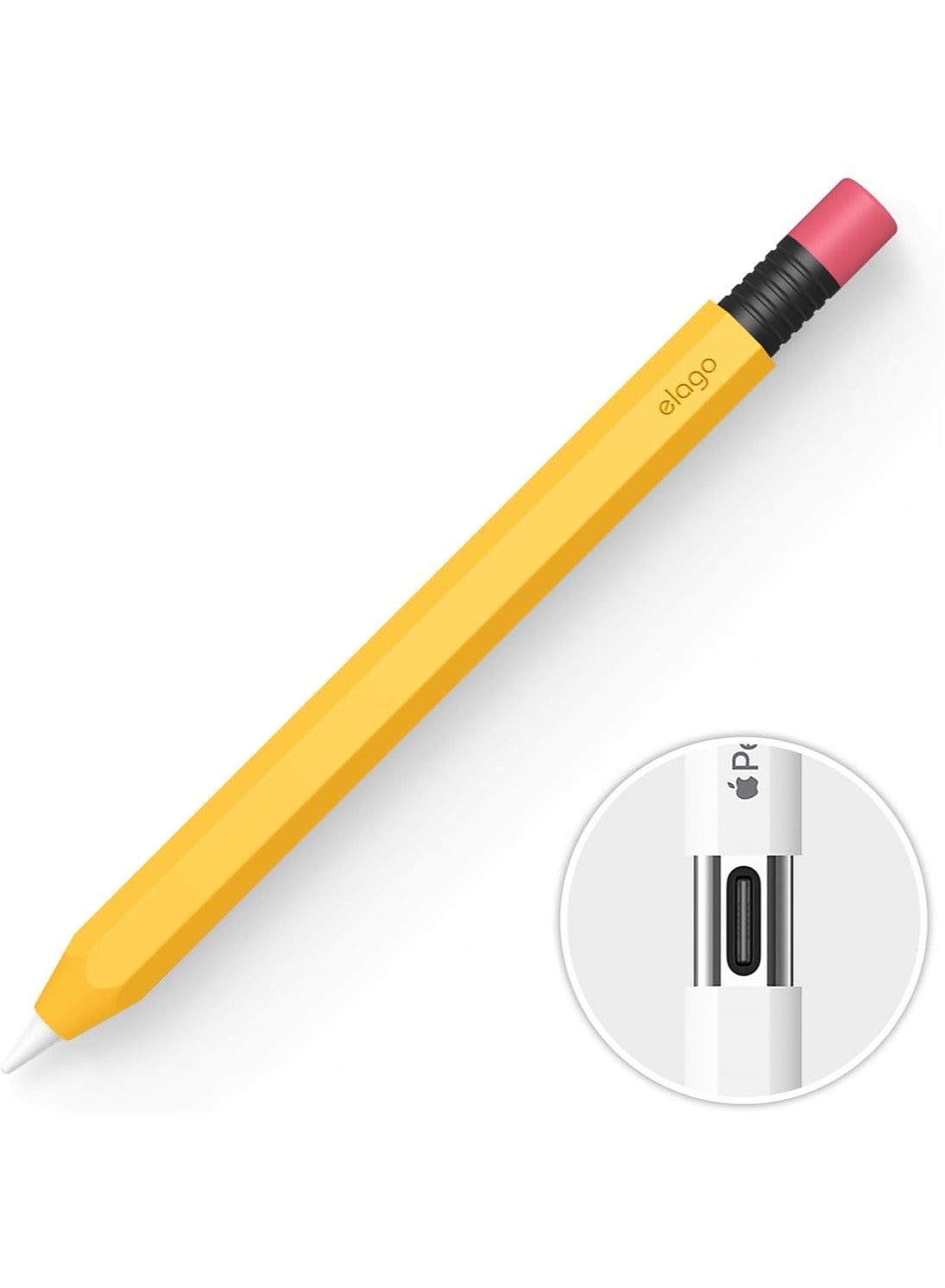 Compare Classic Pencil Case Compatible with Apple Pencil USBC Cover Sleeve, Classic Design Compatible with Magnetic Charging  Yellow at KSA Price