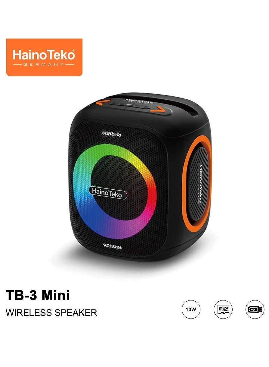 HainoTeko TB-3 Mini Wireless Portable Speaker with…