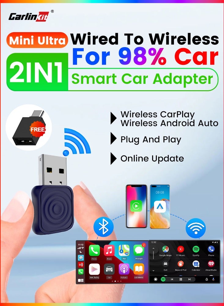 CarlinKit Mini Ultra Wireless USB Dongle Wireless…