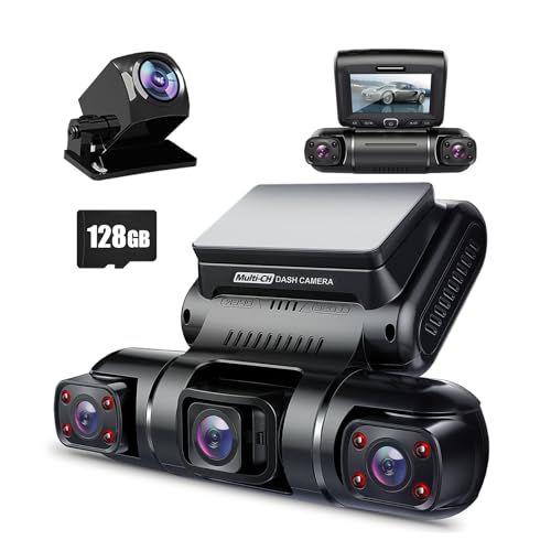 PRUVEEO 360 Degree View 4 Channel Dash Cam…