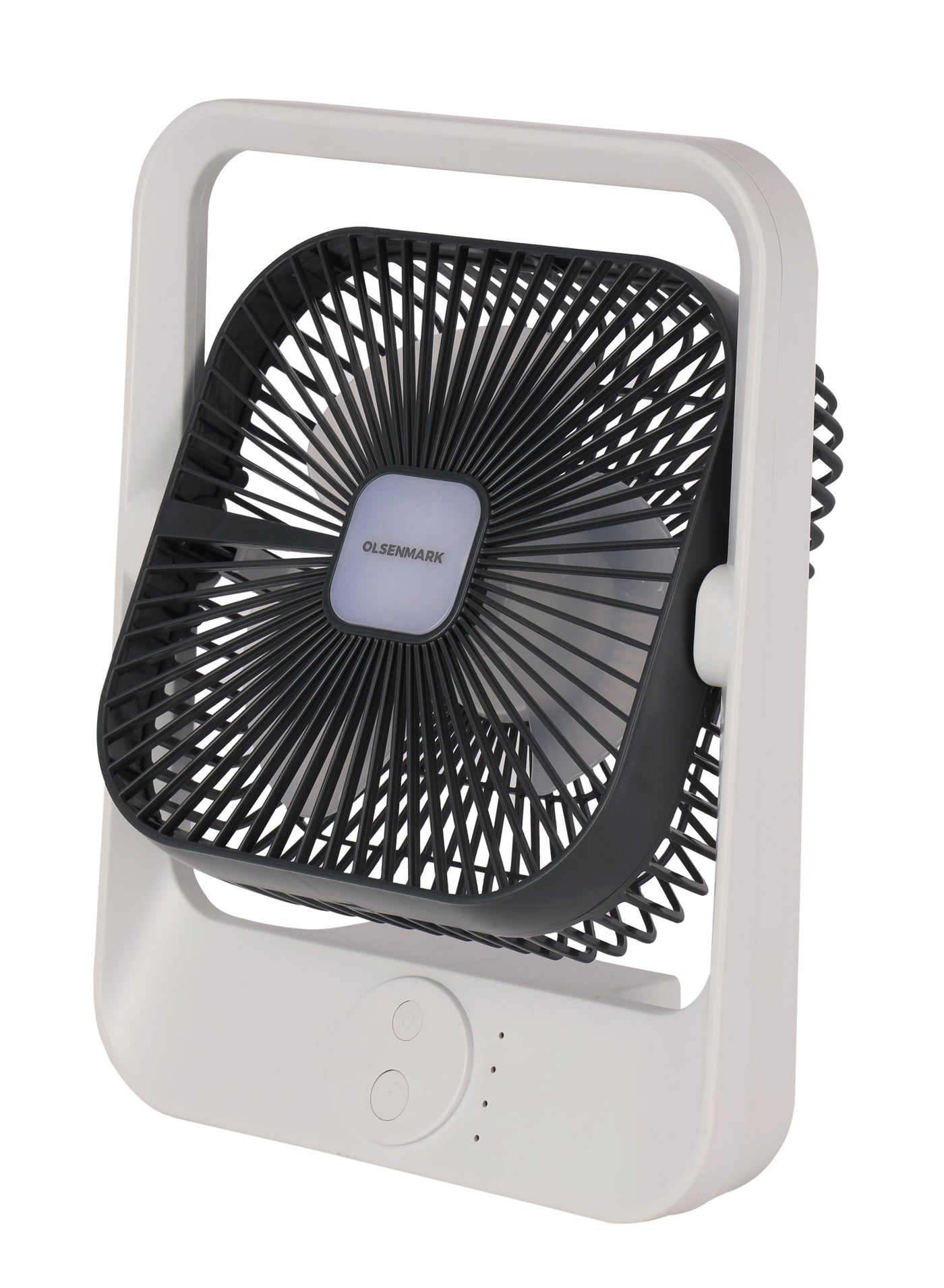 Compare 8 Rechargeable Table Fan, Working Time up to 9 Hours, 3 Speed Controls, High Performance Battery for High Speed Wind, 2 Years Warranty OMF1851 White & Black at KSA Price