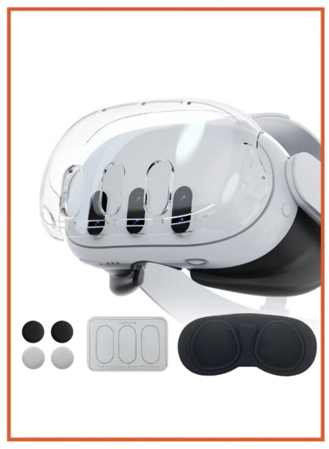 Compare Accessories for Meta Quest 3, VR Accessory Set for Oculus Quest 3, VR Accessories Included Transparent Shell Cover, Lens Tempered Glass Protector, Protective Lens Cover, Joystick Caps at KSA Price