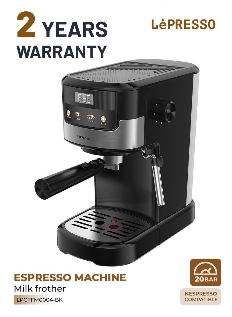 Suprema Espresso Coffee Machine with Milk Frother…