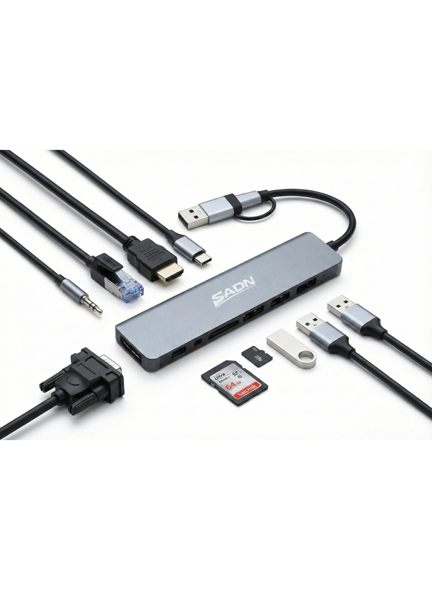 8-in-1 USB-C Hub & Docking Station, Dual Connector…