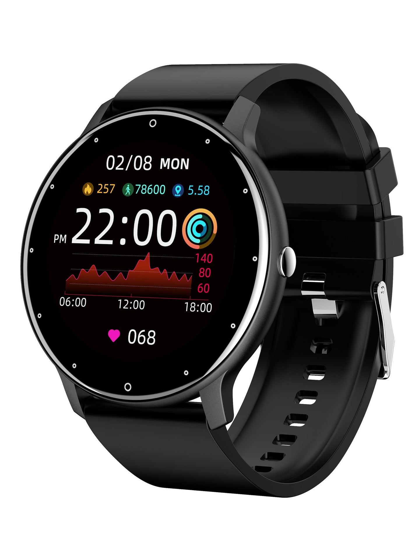 Compare Mens SmartWatch, 1.28inch HD Full Screen, IP67 Waterproof, Health Monitoring, MultiSports Modes, Casual Sports Watch, ZL02Pro Tape Black at KSA Price