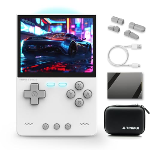 Compare Trimui Brick Handheld Game Console 3.2inch 1024*768 IPS Screen 3000mAh TrimuiBrick Opensource System with Portable Case and Screen Protector White at KSA Price
