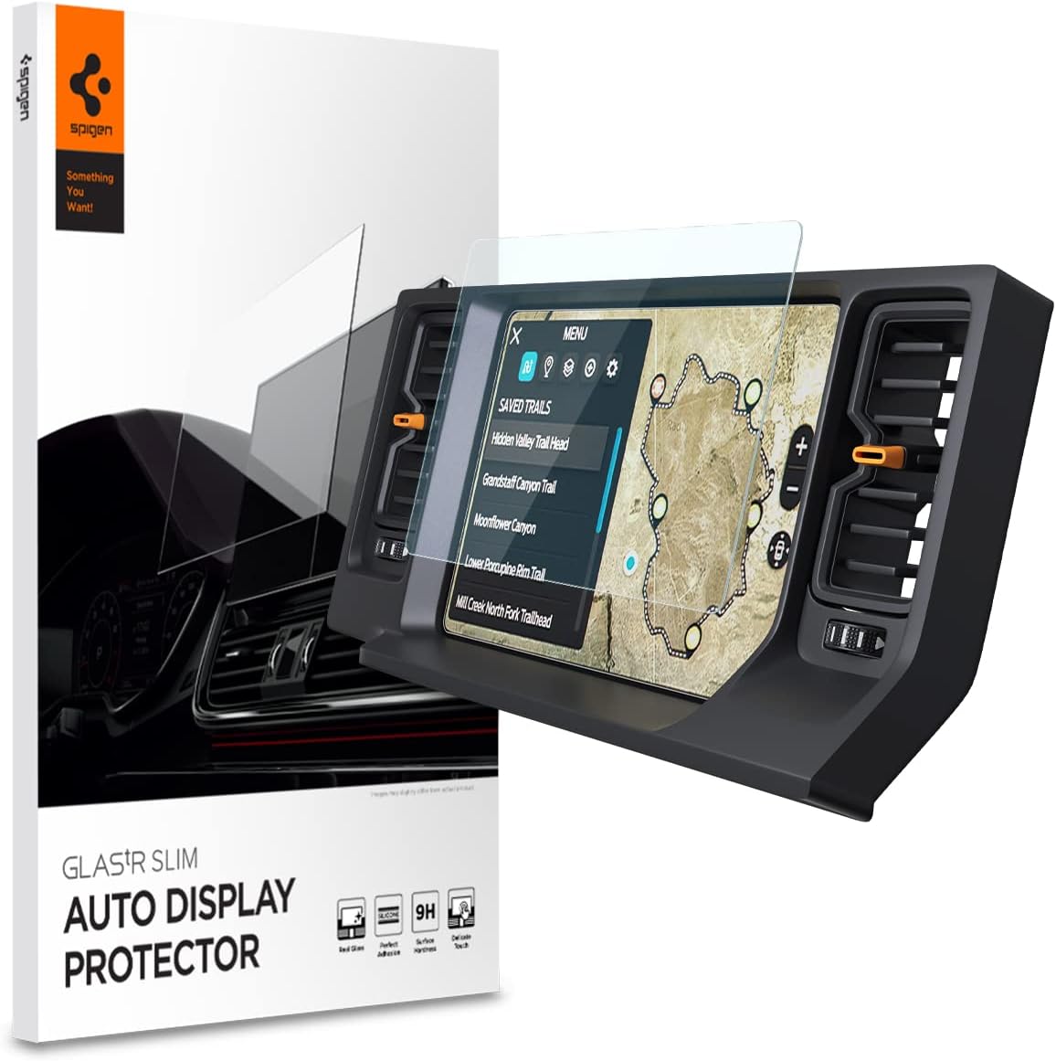 Compare Spigen GlasTR Slim Tempered Glass Screen Protector for Ford Bronco 12 Touchscreen 202120222023  MatteAnti Fingerprint at KSA Price